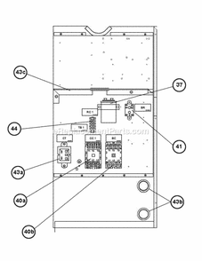 Control Box Diagram and Parts List for RLKN-B072YM000  Ruud Air Conditioner