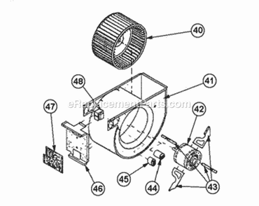 Blower Assembly Diagram and Parts List for UGRJ-06EMAEB  Ruud Furnace