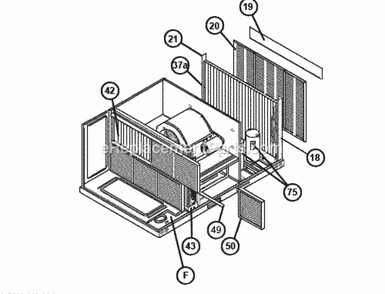 Filter-Coil Assembly 090-151 Diagram and Parts List for RKKL-B072CL13EDNF  Ruud Heater