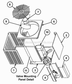 Exploded View Diagram and Parts List for 13PJA36A01  Ruud Heater