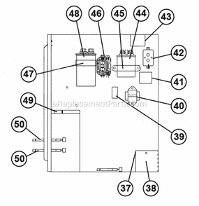 Control Panel Diagram and Parts List for RSNM-A048JK000AUA  Ruud Air Conditioner