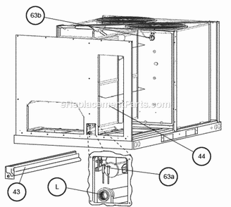 Drain Pan, Sensor Diagram and Parts List for RACDZR090ACA000AABC1  Ruud Air Conditioner
