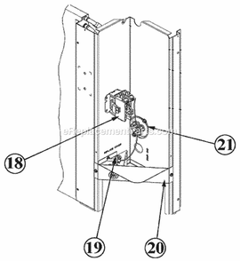 Part Location Diagram of 70-102011-04 Ruud Fan Blade - See Note 1