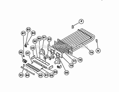 Heat Exchanger Assembly 090-150 Diagram and Parts List for RKMB-A090DL15EAC  Ruud Heater