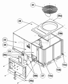 Top Panel View 036-072 Diagram and Parts List for RJNL-C072CM000CZH  Ruud Heater