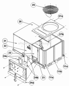 Top Panel View 036-060 Diagram and Parts List for RLNL-G060CL024  Ruud Air Conditioner