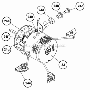 Motor Bracket Assembly Diagram and Parts List for R801TA075317ZXB  Ruud Furnace