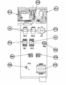 Control Box 120 Diagram and Parts List for RKHL-D180CL25E  Ruud Heater