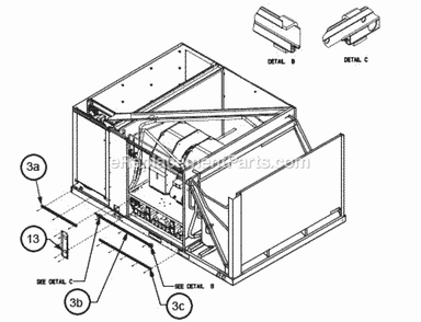Front Panel Brackets 240 Diagram and Parts List for RKKL-B090CL22EAJG  Ruud Heater