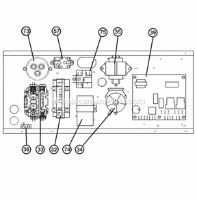 Electrical Control Box Diagram and Parts List for RRPL-B048JK08E  Ruud Heater