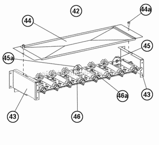 Burner Assembly (2) Diagram and Parts List for R95TA1151524MSA  Ruud Furnace