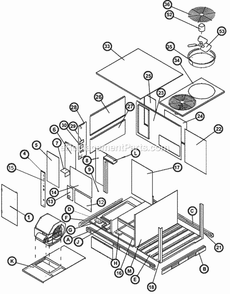 Exploded View 090-151 Diagram and Parts List for RKKL-B072CL13EDNF  Ruud Heater