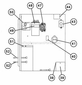 Control Panel Diagram and Parts List for RQRM-A060JK000  Ruud Heater