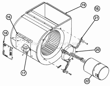 Part Location Diagram of 43-101666-57 Ruud Capacitor - Blower Motor
