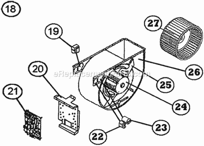 Blower Assembly Diagram and Parts List for UGRA-07EMAES  Ruud Furnace