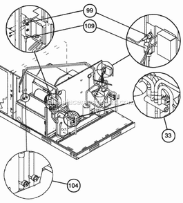 Compressor Assembly Diagram and Parts List for RJKB-A090DL020949  Ruud Heater