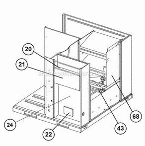 Control Access Panel Detail Diagram and Parts List for RSNL-C060CK000  Ruud Air Conditioner