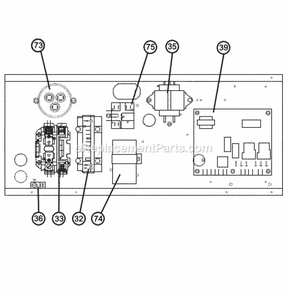 Electrical Control Box Diagram and Parts List for RGEA16036AJV08TAA  Ruud Heater
