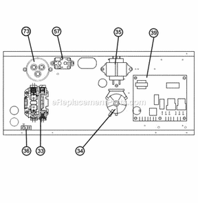 Electrical Control Box Diagram and Parts List for RRNA-B036DK10EAKA  Ruud Heater