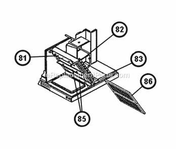 Evaporator Coil - Filter Parts Diagram and Parts List for RLNL-A036DK000ACF  Ruud Air Conditioner