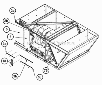 Exterior - Front 180-300 Diagram and Parts List for RLNL-G240CS060  Ruud Air Conditioner