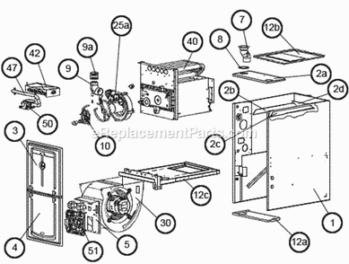 Exploded View Diagram and Parts List for U97VA115M524USA  Ruud Furnace