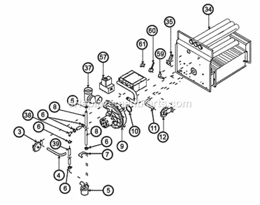 Heat Exchanger Assembly Diagram and Parts List for 90RJ06EES01  Ruud Furnace