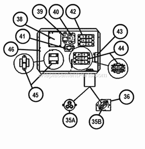 Control Box Diagram and Parts List for RJKA-A036CK000  Ruud Heater
