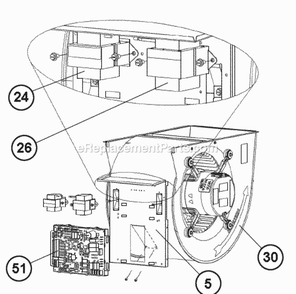 Control Board Mounting W Pfc Diagram and Parts List for U96VA0602317MSA  Ruud Furnace