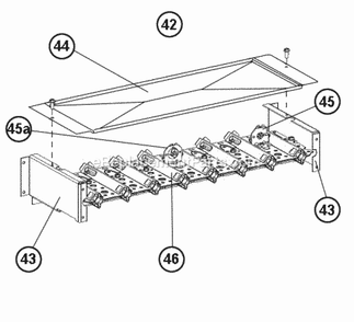 Burner Assembly (2) Diagram and Parts List for U96VA1152524MSA  Ruud Furnace