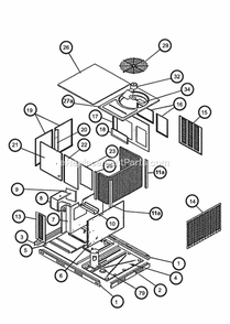 Exploded View 036-060 Diagram and Parts List for RLQN-C060DV000  Ruud Air Conditioner