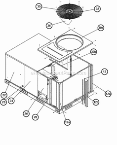 Top Panel View Diagram and Parts List for RLKN-B072YM000  Ruud Air Conditioner