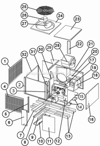 Exploded View Diagram and Parts List for RQPM-A030JK010AUA  Ruud Heater