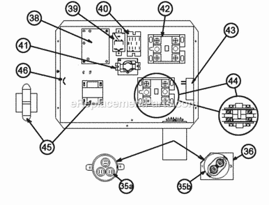 Control Box Diagram and Parts List for RJNL-A072CM020  Ruud Heater