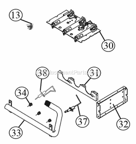 Burner Assembly Diagram and Parts List for UGPQ-05EAUER  Ruud Furnace