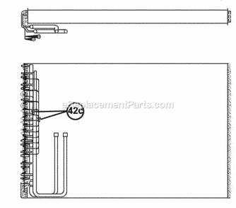 Evaporator Coil Assembly 0150 Diagram and Parts List for RKMB-A150CM15E  Ruud Heater