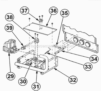 Burner Assembly Diagram and Parts List for UGPN-05EAUER  Ruud Furnace
