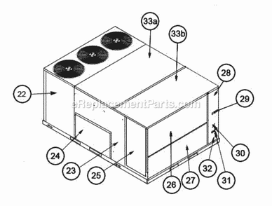 Exterior - Back 180 Diagram and Parts List for RKRL-H240DR40E  Ruud Heater