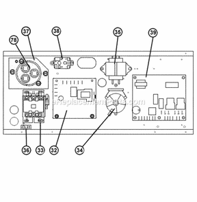 Control Box Assembly Diagram and Parts List for RQPW-B024JK06X  Ruud Air Conditioner