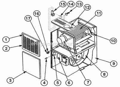 Exploded View Diagram and Parts List for UGPJ-10EBRJR316  Ruud Furnace