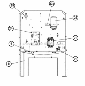 Control Box (1) Diagram and Parts List for RP1542AC1NA  Ruud Heater