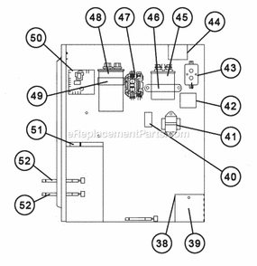 Control Panel Diagram and Parts List for RQNM-A030JK000  Ruud Heater