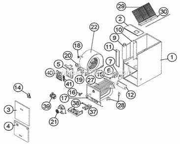 Exploded View Diagram and Parts List for UGLR-07EAMKR  Ruud Furnace