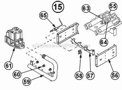 Burner Assembly Diagram and Parts List for 90TS09EJS01  Ruud Furnace
