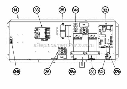 Control Box Assembly - 120 Diagram and Parts List for RPWL-120CAZ  Ruud Heater