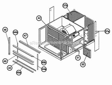 Filter Rack Assembly Diagram and Parts List for RJKB-A090DL020949  Ruud Heater