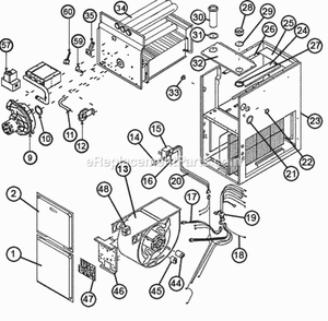 Exploded View Diagram and Parts List for 90RS04EES01278  Ruud Furnace