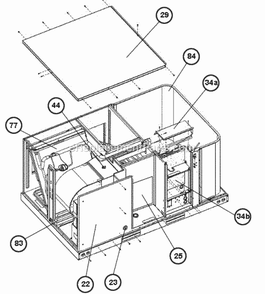 Top Interior Diagram and Parts List for RLKN-B072YM000  Ruud Air Conditioner
