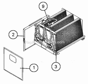 Part Location Diagram of RXBD-CA Ruud Horizontal Drain Pan