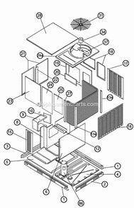 Exploded View 036-072 Diagram and Parts List for RJNL-C072CM000CZH  Ruud Heater